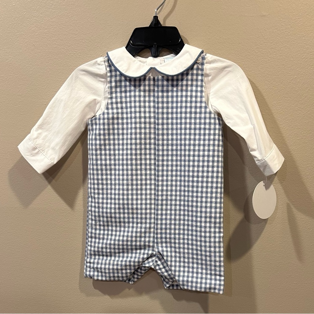 Edgehill Collection Peter Pan Long Sleeve Gingham Jon Jon